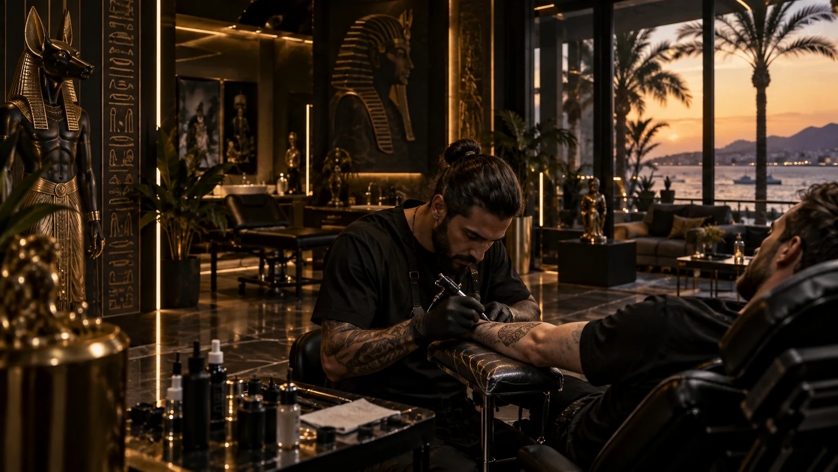 Tattoo Black Hurghada – Tattoo-Motiv und Studio-Visualisierung